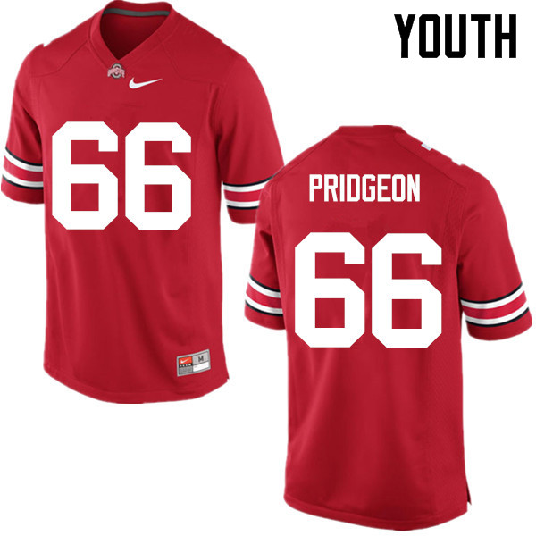 Youth Ohio State Buckeyes #66 Malcolm Pridgeon College Football Jerseys Game-Red